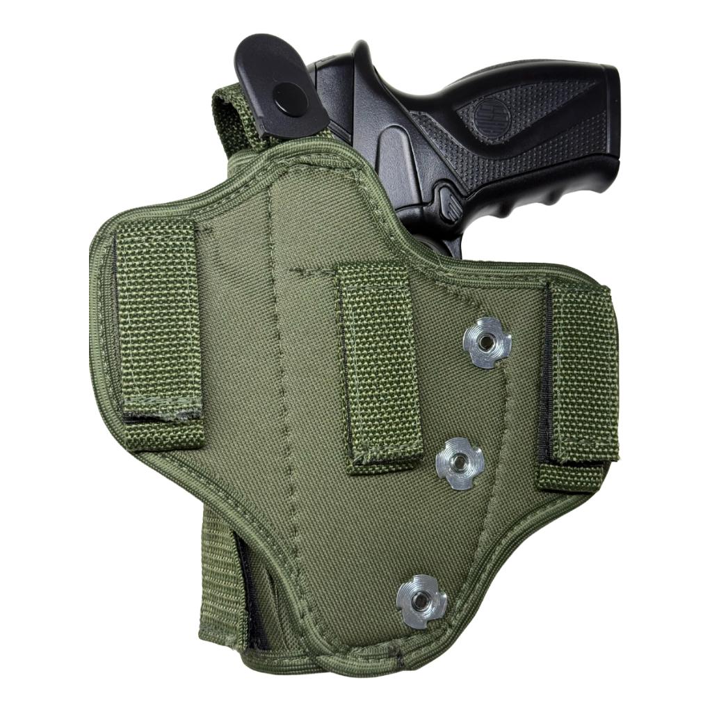 Coldre Destro (lado Direito) Panqueca Parafuso C/Porta Magazine + Cinto N.a - Verde - Militar