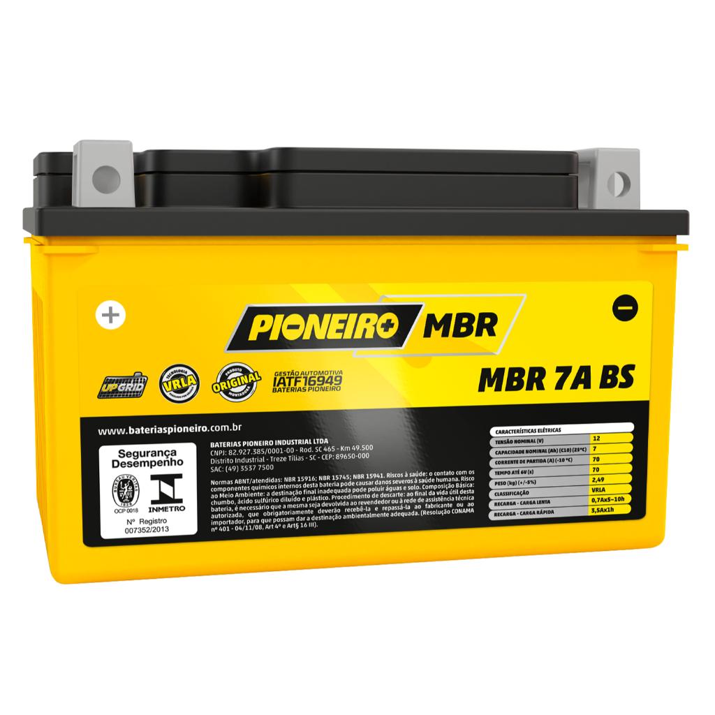 Bateria Moto Dafra Cruisym 150 Pioneiro Mbr 7a Bs 12v 7ah
