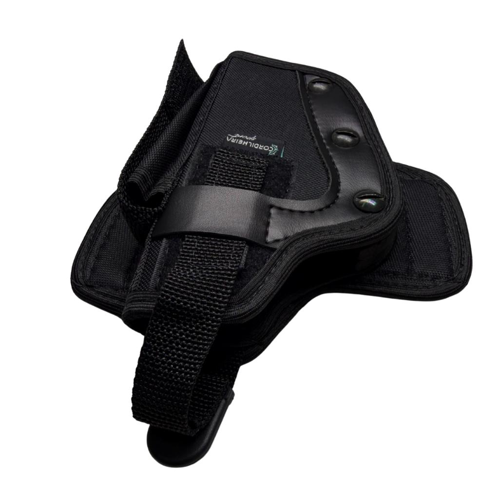Coldre Destro (lado Direito) Panqueca Parafuso C/Porta Magazine Cintura Militar - Tático Preto