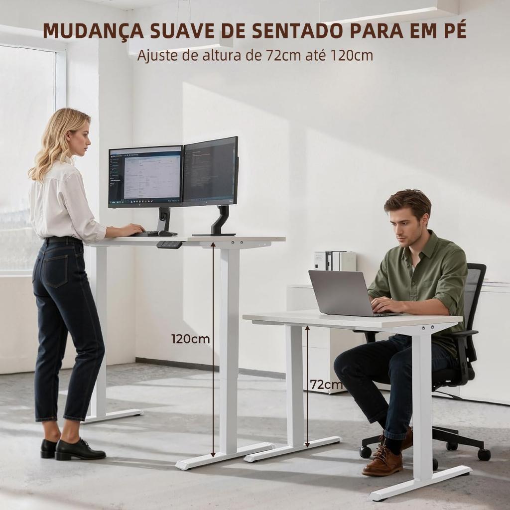 Estrutura Mesa Com Regulagem Eletrônica E Memória 72-120cm Largura