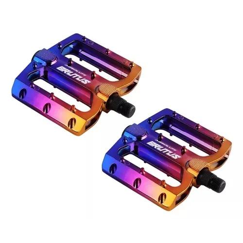 Pedal Bicicleta Absolute Brutus Flat 9/16 Oil Slick Camaleão