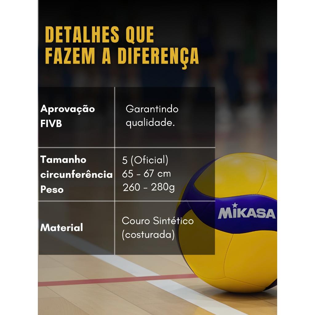 Bola Voleibol Vôlei Mikasa V370w Quadra Areia Leve Macia Profissional Reforçada Costurada - Oficial