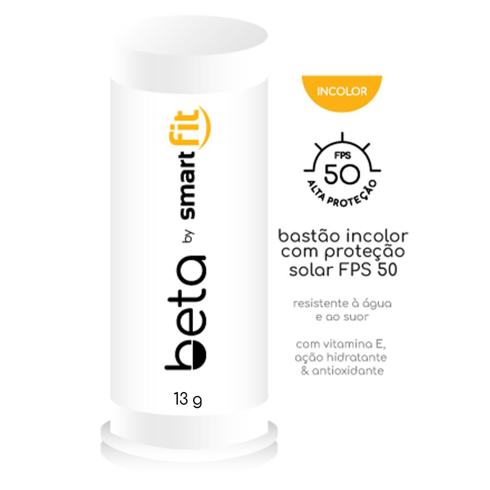 Protetor Solar Em Bastão Beta By Smart Fit FPS 50 Incolor Alta Performance