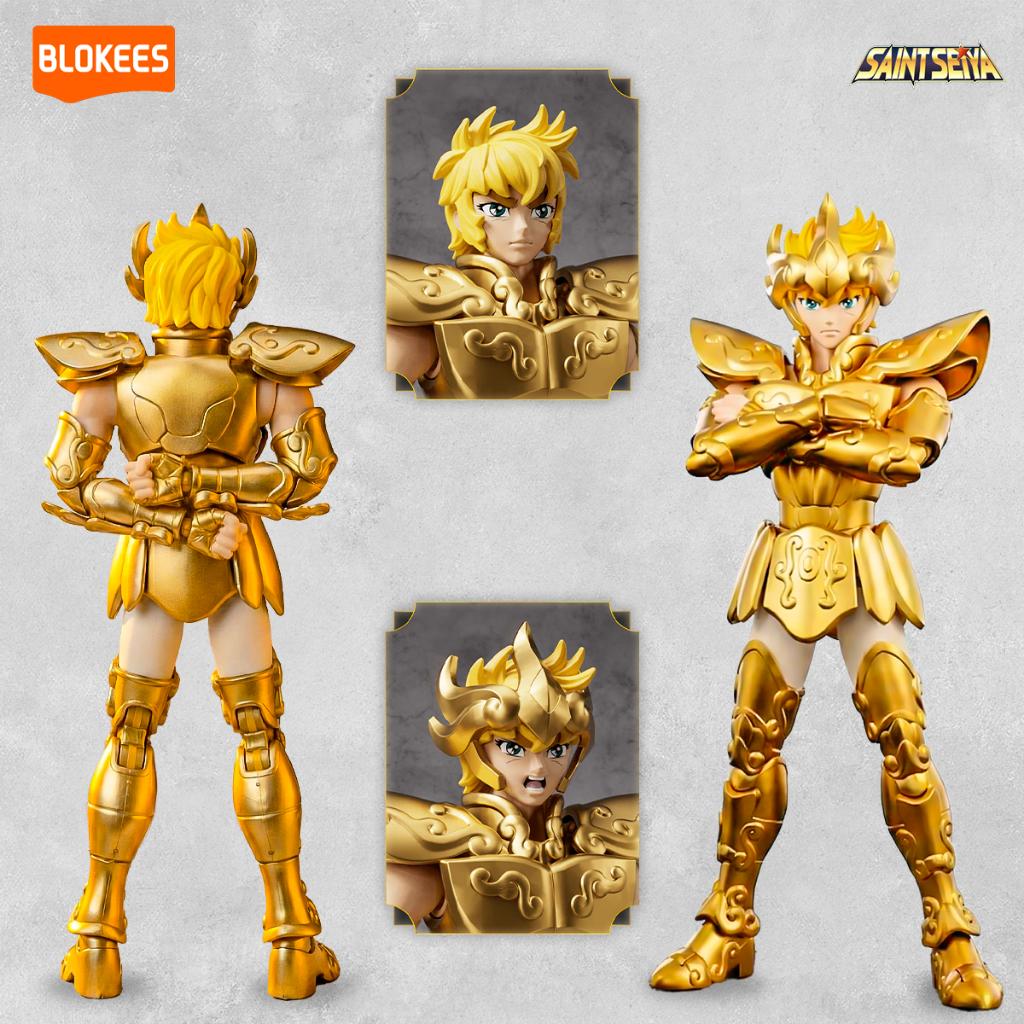 Boneco Articulado Blokees Saint Seiya Leo Aiolia Champion Class Montavél Colecionável Model Kit