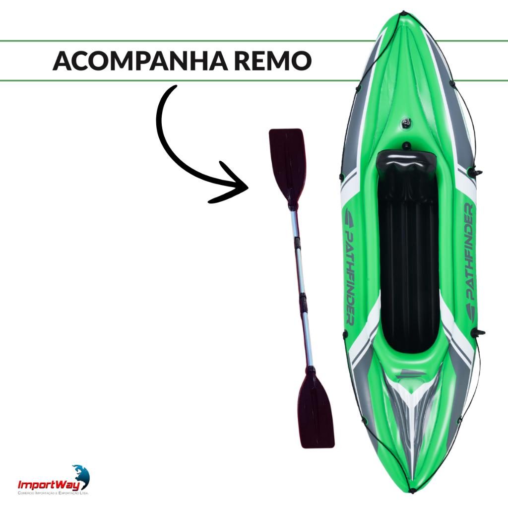Caiaque Inflável Individual Completo Bomba E Remo Ate 80kg