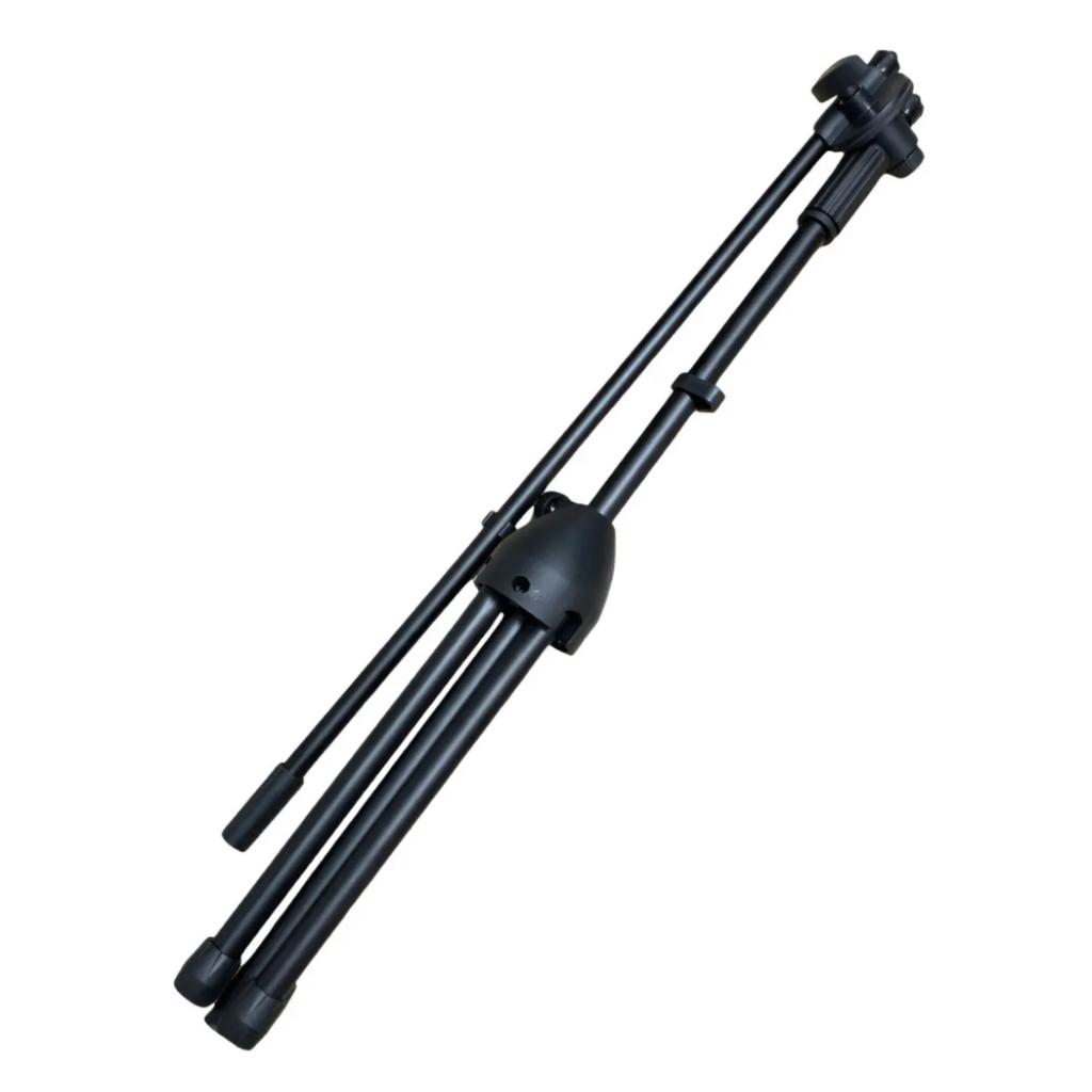 Suporte Pedestal Para Microfone Com Trava Regulagem E Cachimbos