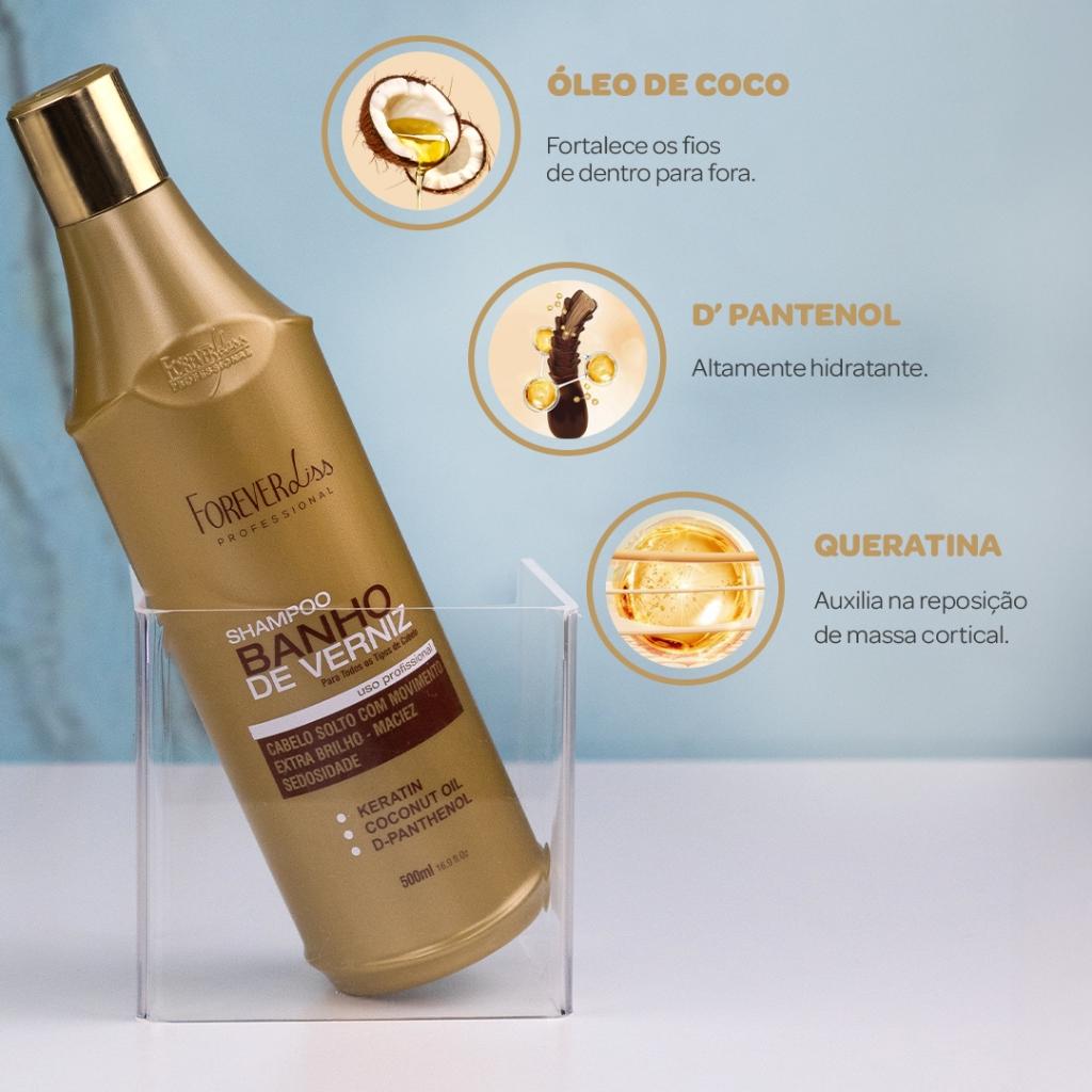 Shampoo Banho De Verniz Forever Liss 500ml