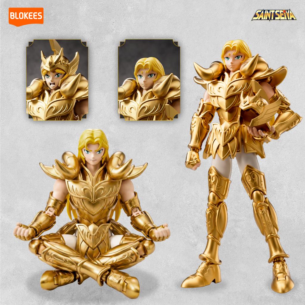 Blokees Boneco De Ação Saint Seiya Aries Mu Articulado 15cm Colecionavel Menino Brinquedo