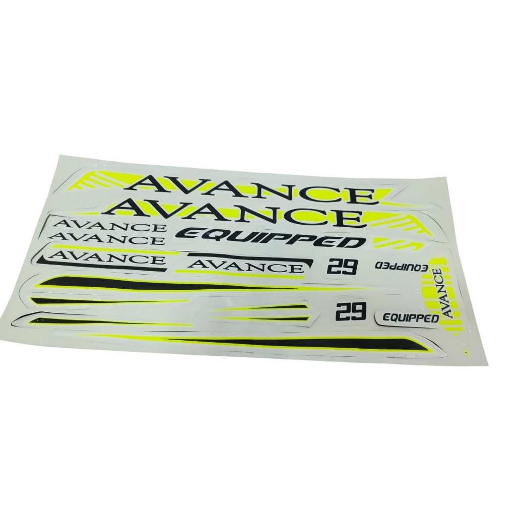Cartela De Adesivos Bicicleta Marca Avance Bike (at) - Quadro Aro 29