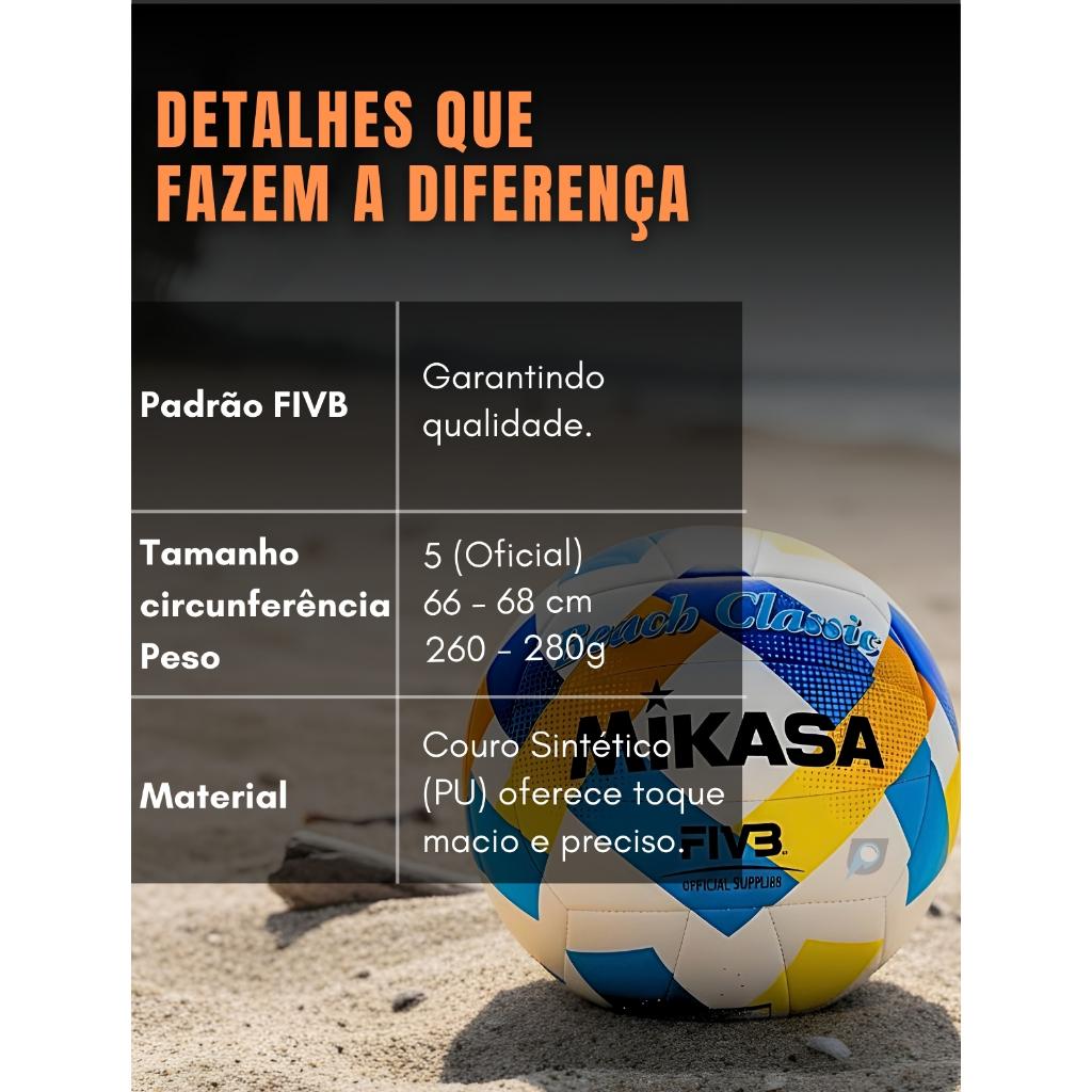 Bola De Vôlei Mikasa Original Praia Quadra Areiatreino Macia Bv543 Fivb Profissional Maciez
