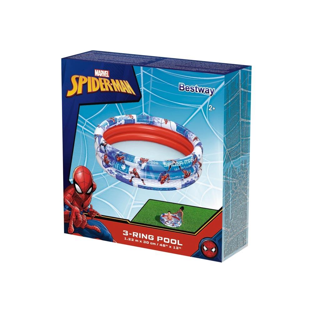 Piscina Inflável Homem-aranha 200L 3 Anéis 120x30cm Mor