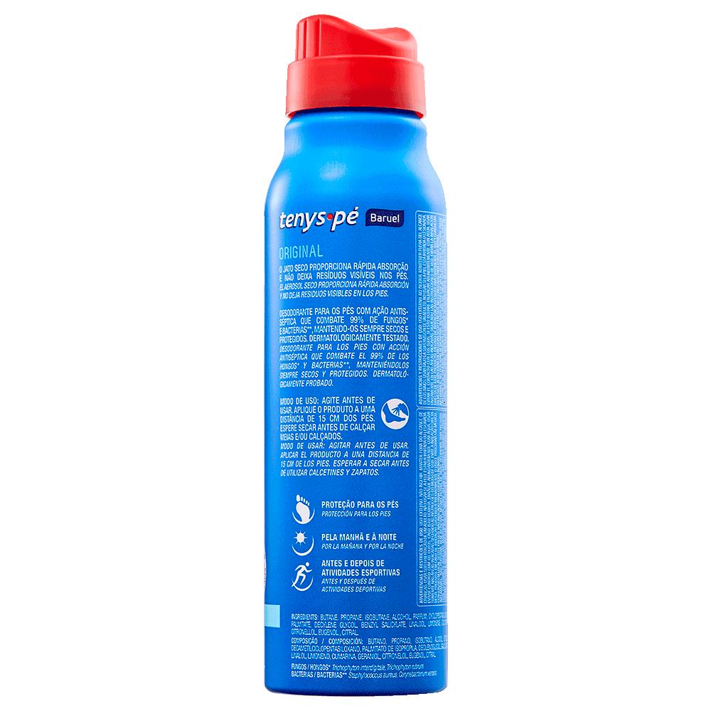 Kit 40 Unidades Tenys Pé Baruel Jato Seco Menta Fresh 92g
