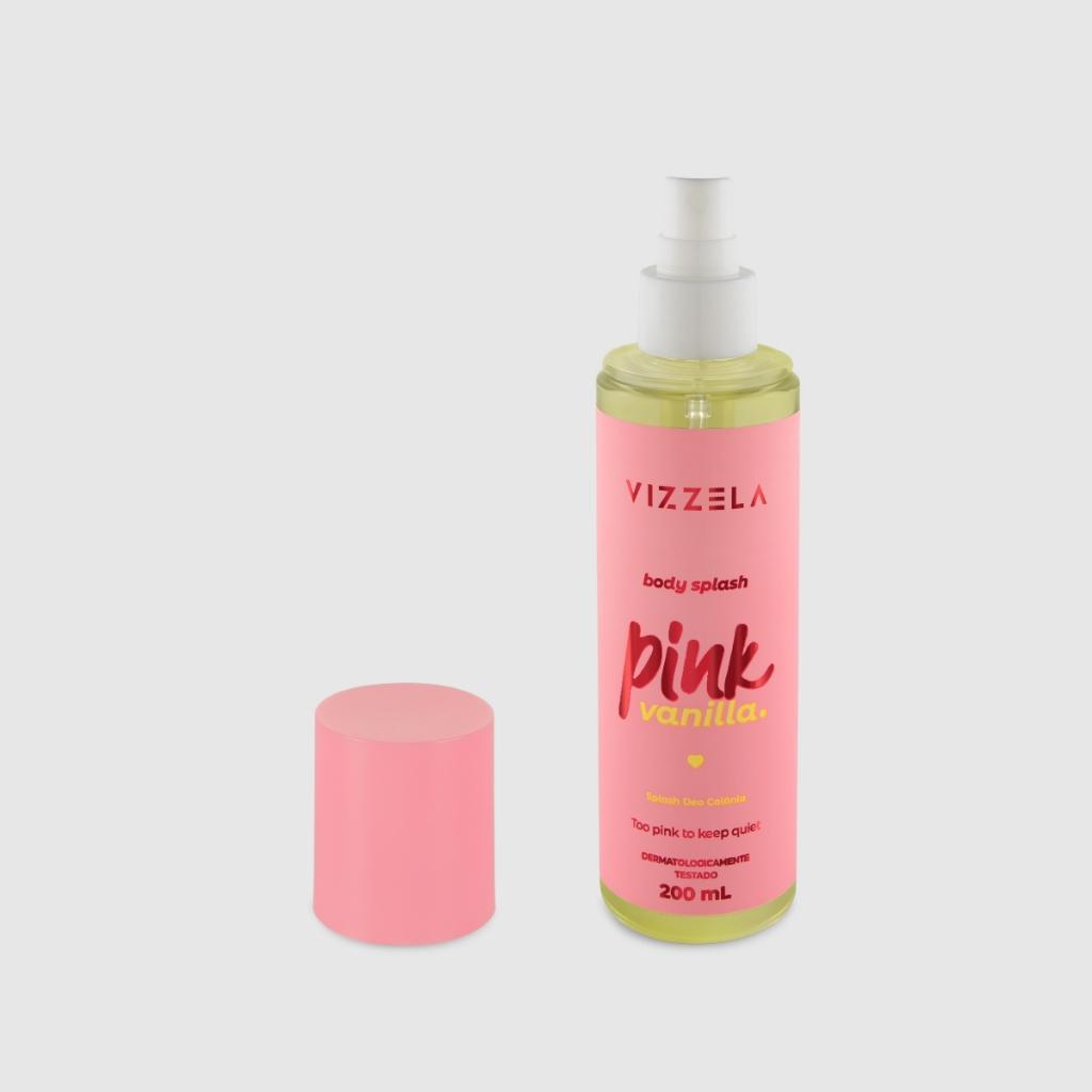 Body Splash Vizzela Pink Vanilla Floral Frutal Baunilha Vegano Original