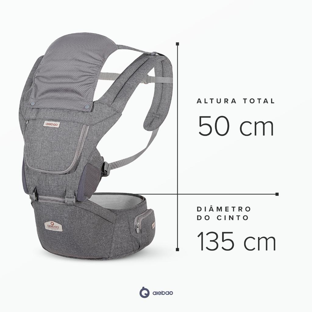 Bolsa Canguru Bebê Exclusive Protetor De Sol E Chuva Assento 3 Modos De Uso Apoio Lombar Aiebao