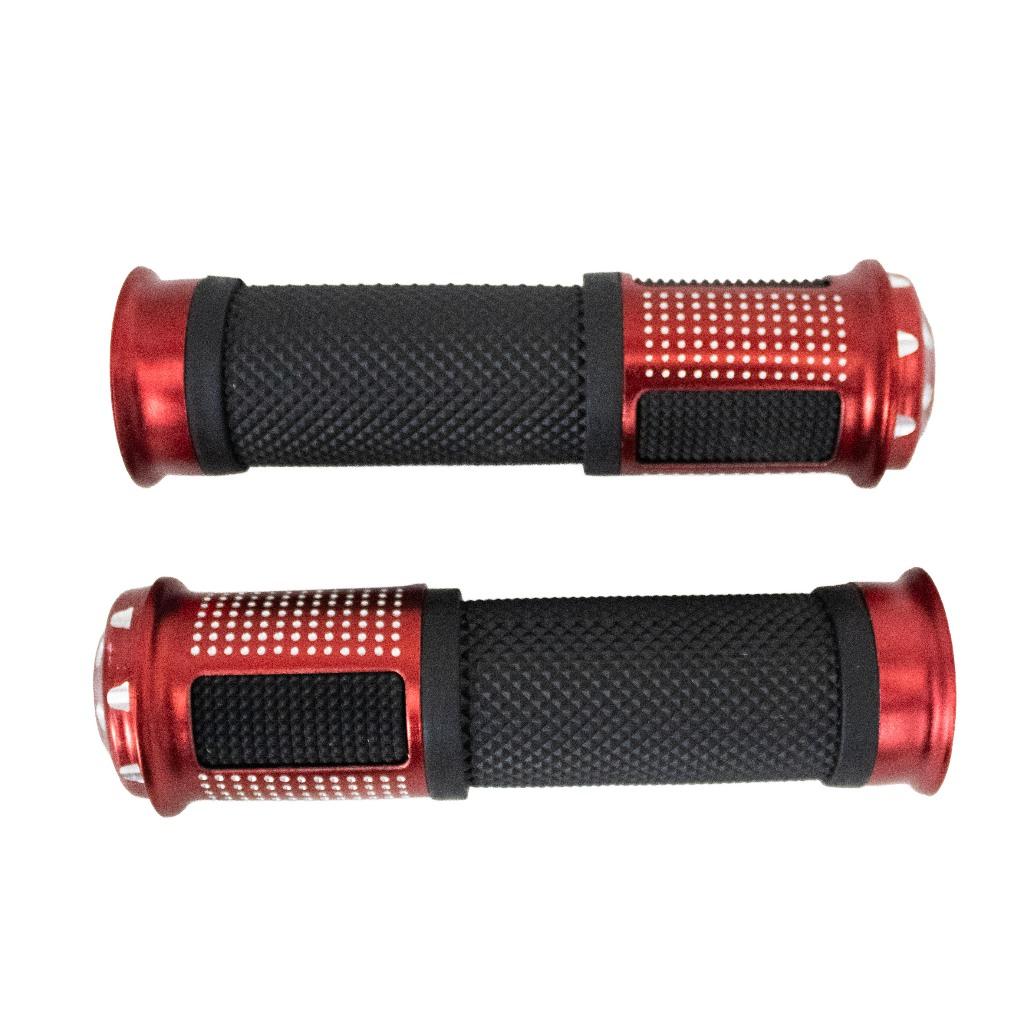 Par Manopla Esportiva De Alumínio Universal Diamante Moto Guidão 22mm Vermelha Azul Dourada Prata