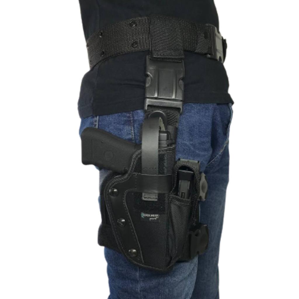 Coldre Tático De Perna Robocop - Escolha Seu Lado Ideal Destro Ou Canhoto - Militar/ajustável