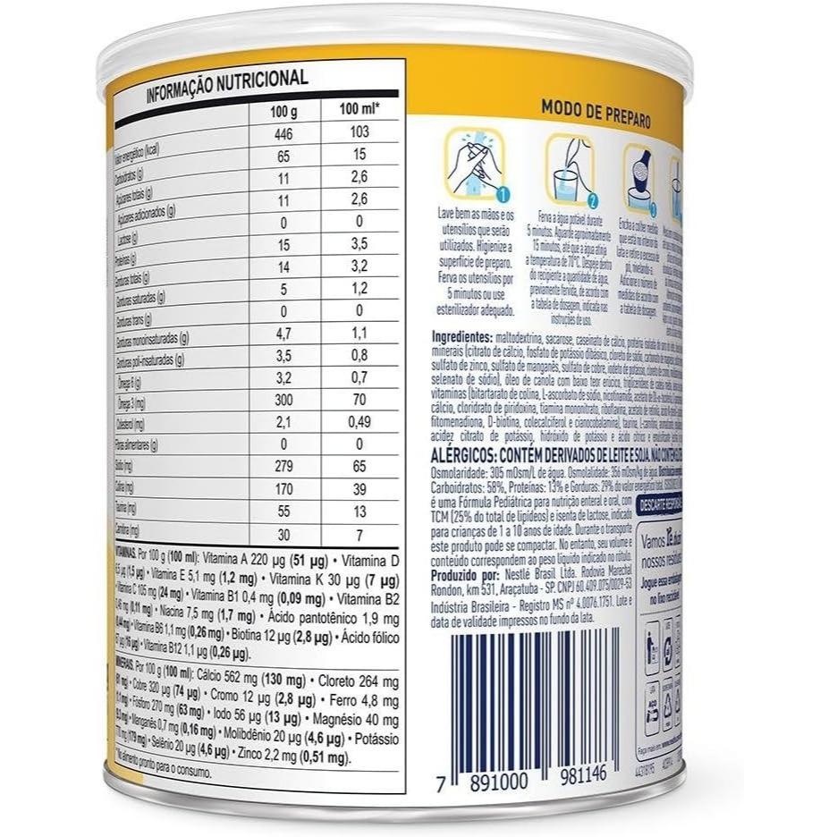 Fórmula Alimentar Infantil Isosource Junior Baunilha Sem Lactose