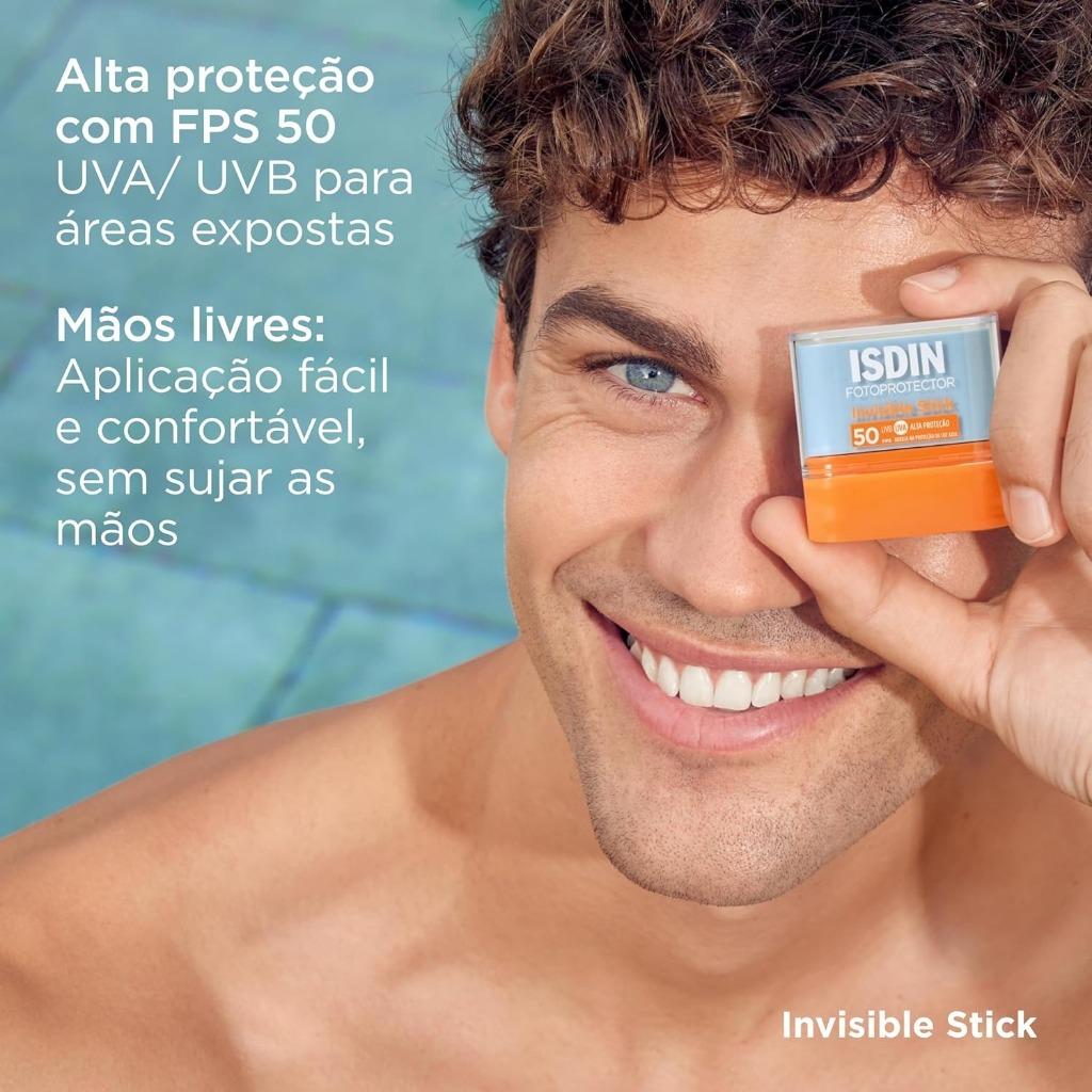 Protetor Solar Facial Isdin Fp Invisible Stick Fps50 10g