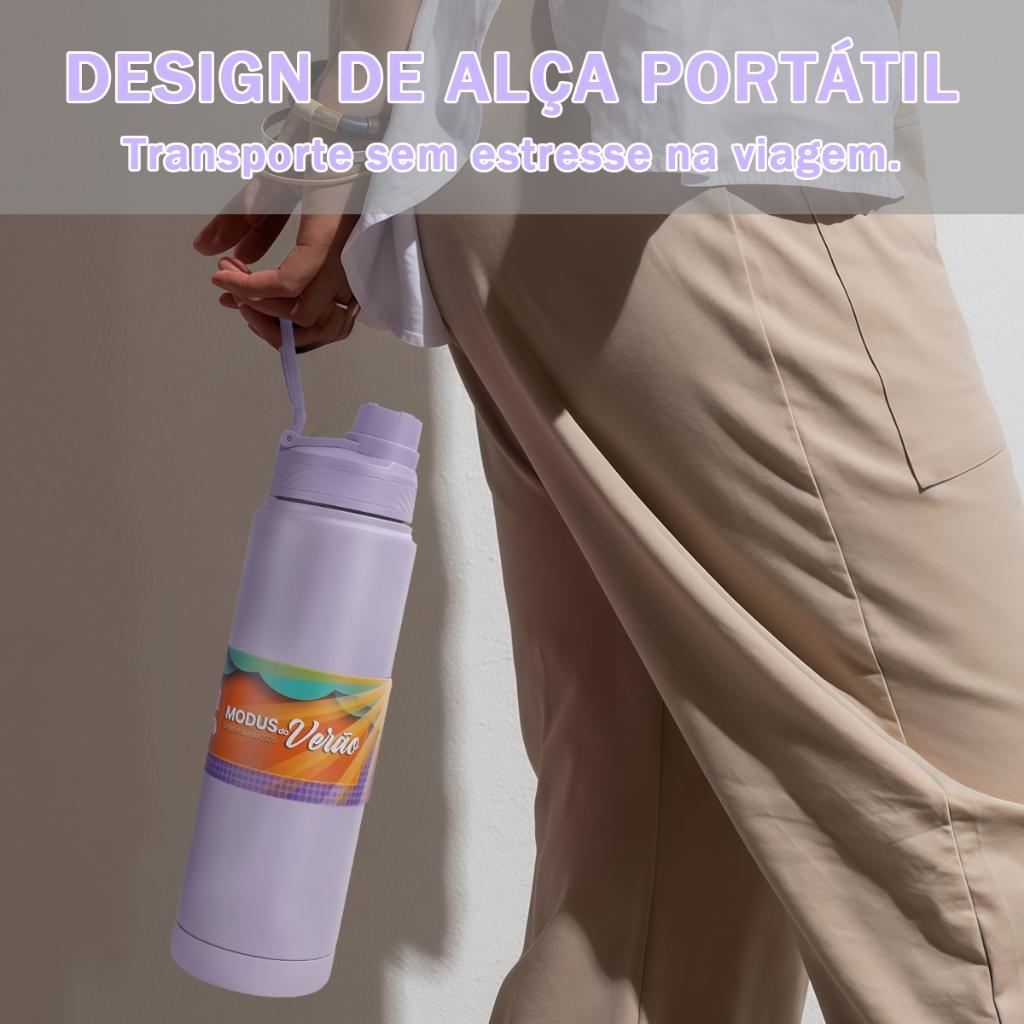 Modus Garrafa Térmica Inox 750ml Água Com Base Emborrachada