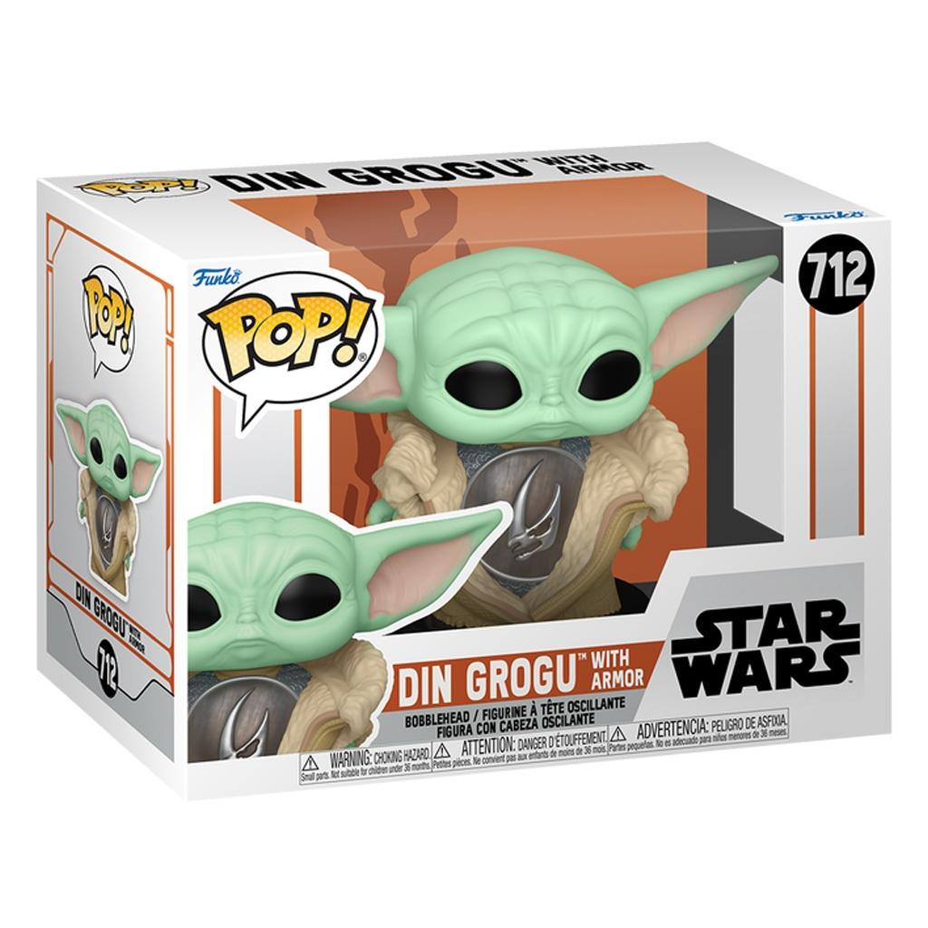 Funko Pop Star Wars The Mandalorian - Din Grogu With Armor 712 Novo Original