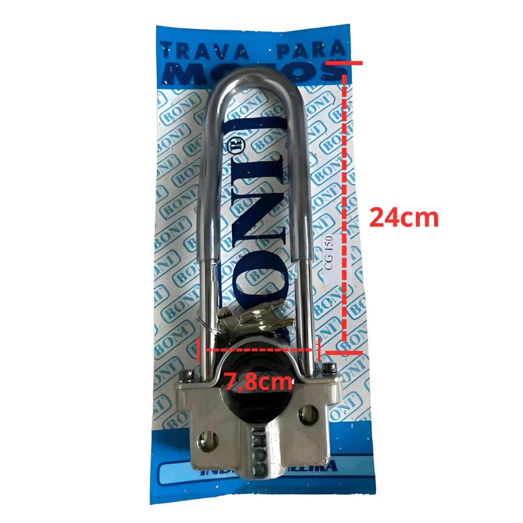 Tranca Trava Segurança Moto Cg/titan/fan
