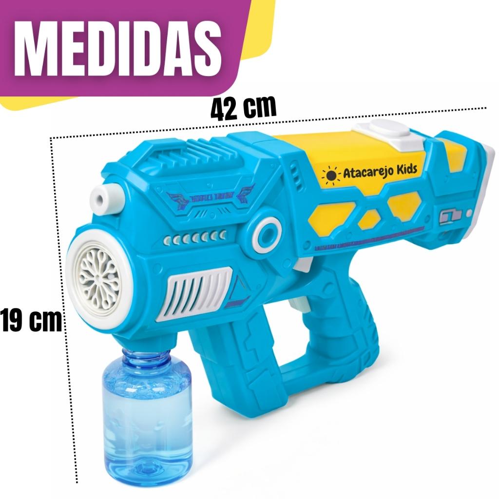 Pistola Arminha Água E Lançador Bolhas De Sabão 2 Em 1 Luzes Piscina Bateria Recarregavel