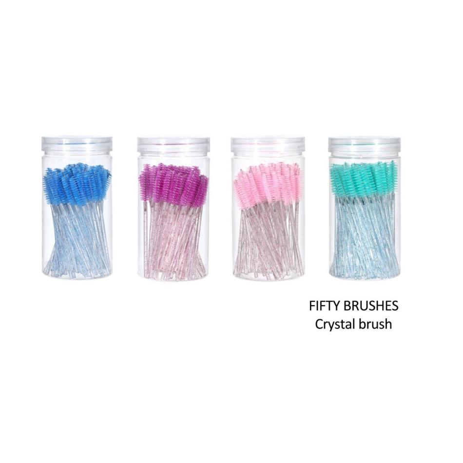 New Show Kit Escovinhas Glitter Extensao De Cilios Sobrancelha Brilho Cores Aleatorias
