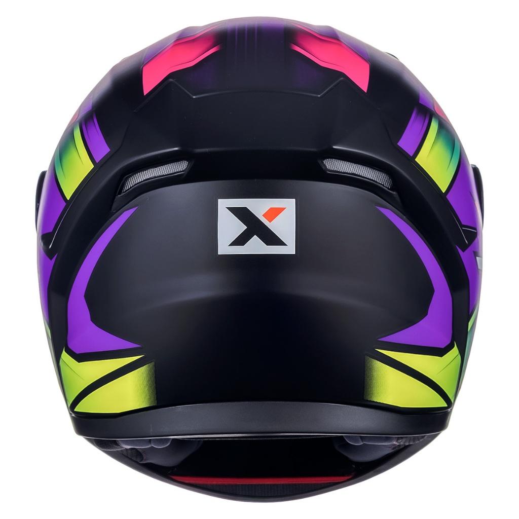 Capacete Para Moto Asx City Start Fosco Preto Rosa Lilás