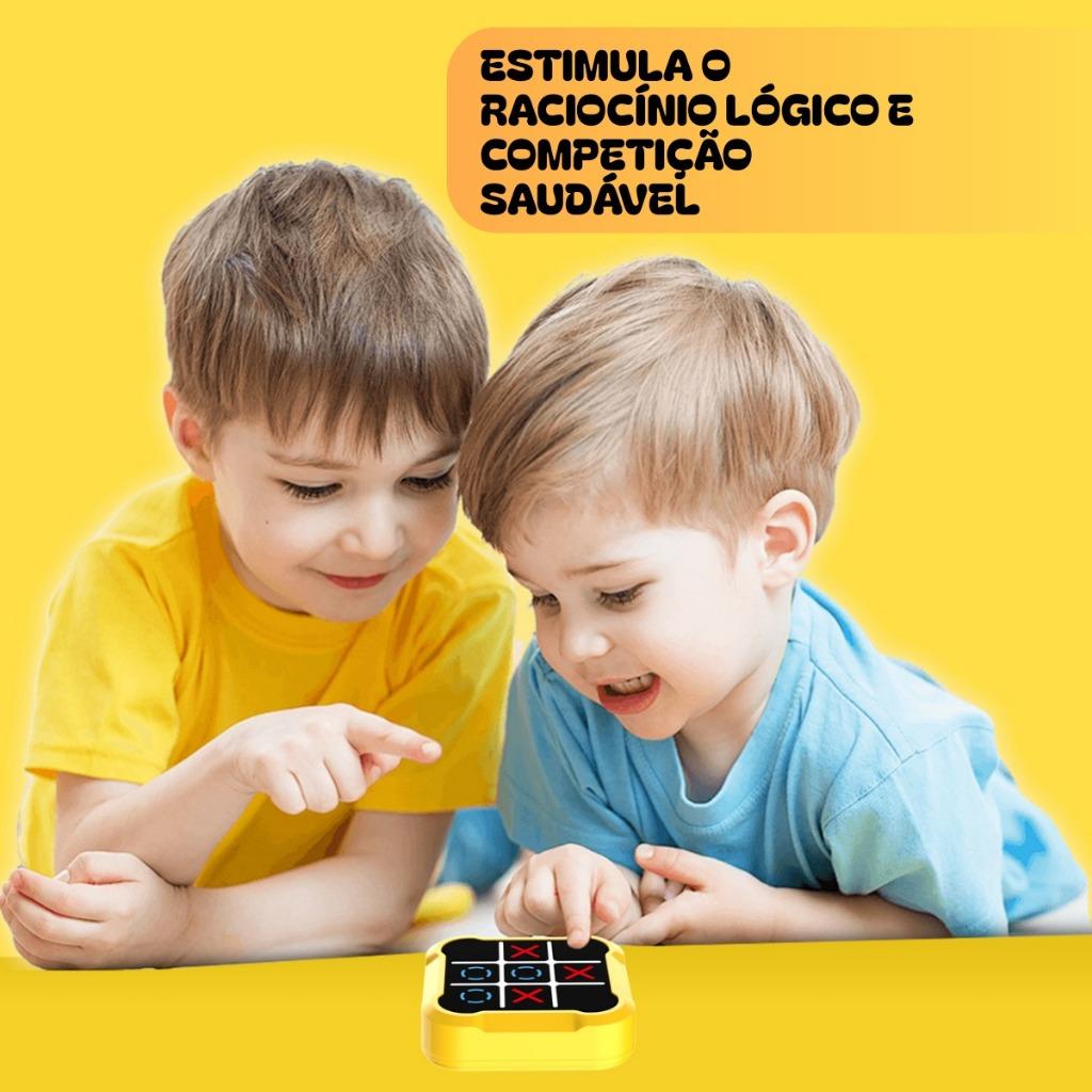 Brinquedo Jogo Da Velha Eletronico Infantil Tic Tac Toe Puzzle Game Recarregavel USB Kizumba