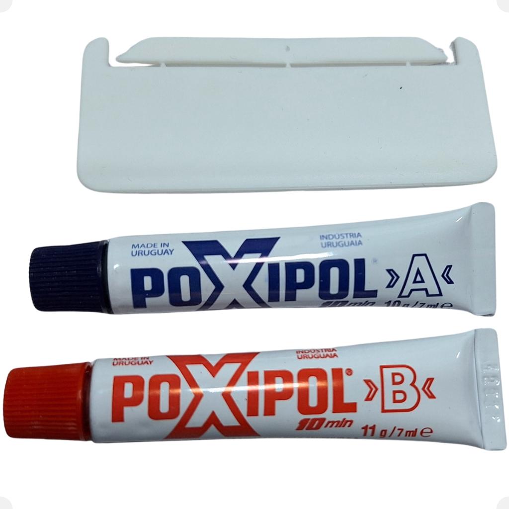 Cola Poxipol 21g 10min Cola Epóxi Cor Cinza Metálico Solda Plástica Para Vedar Tanque Gasolina Óleo