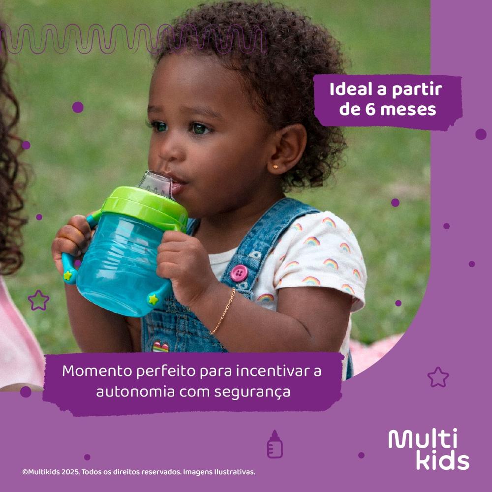 Bebedor De Silicone Para Copo Learn 6m+ Multikids Baby - Bb038