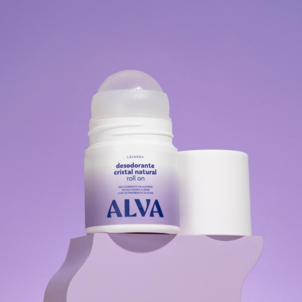Desodorante Roll On Cristal Natural Lavanda Vegano 50ml Alva