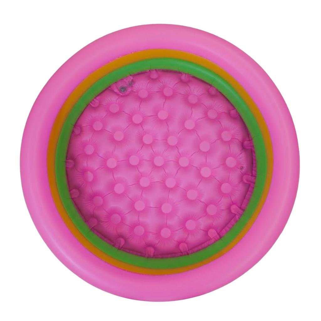 Piscina Banheira Infantil 270 Litros 116cm - Fundo Rosa Inflável Macio - Resistente - Certificação Inmetro - Queen Shop