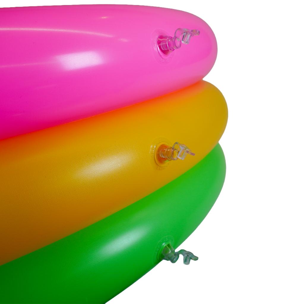 Piscina Banheira Infantil Colorida 120 Litros 82cm - Fundo Azul Inflável Macio - Pvc Resistente - Inmetro - Queen Shop