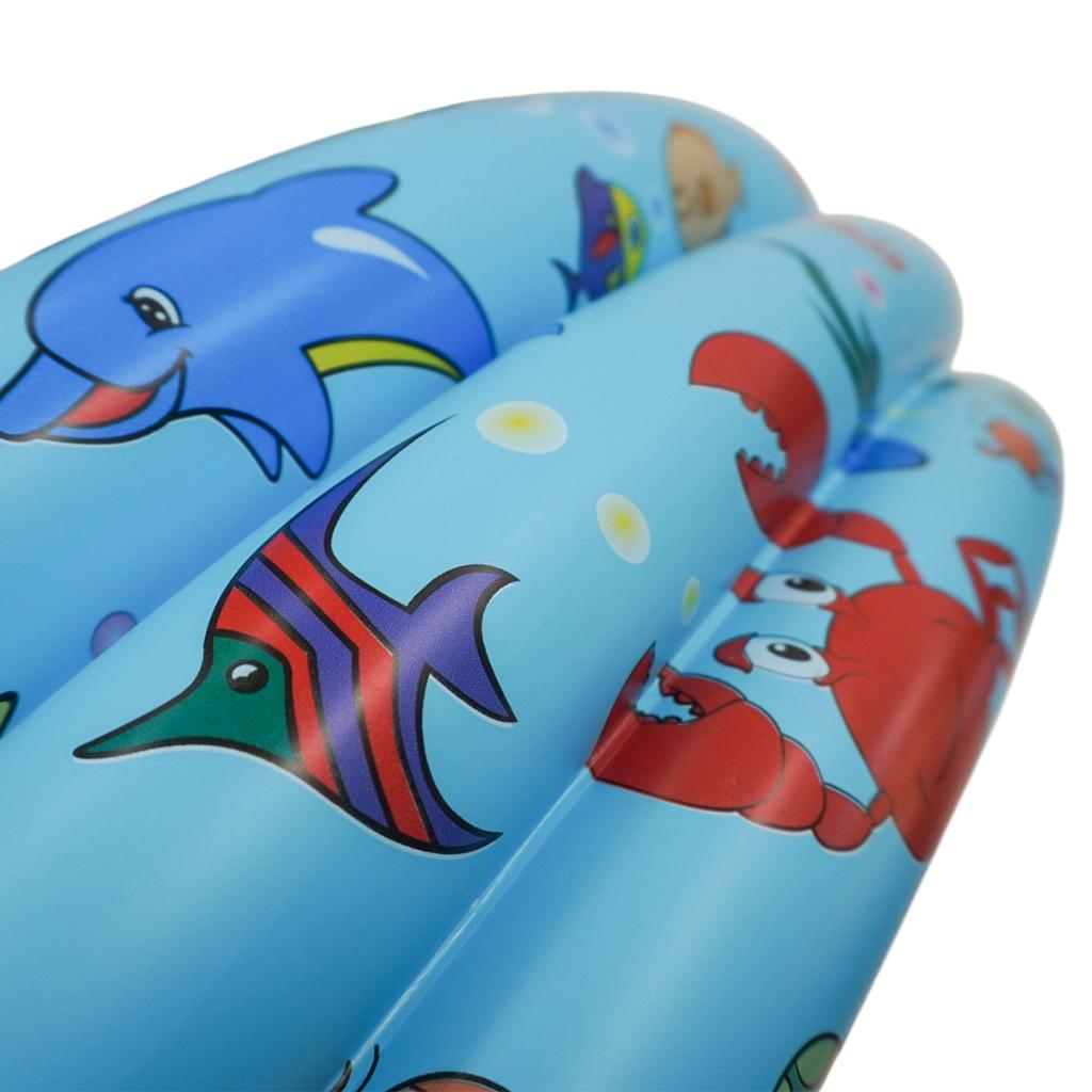 Piscina Inflável Infantil 122x24cm 400 Litros Menino Peixinho Azul - Pvc Resistente - Fundo Macio Inflável - Queen Shop