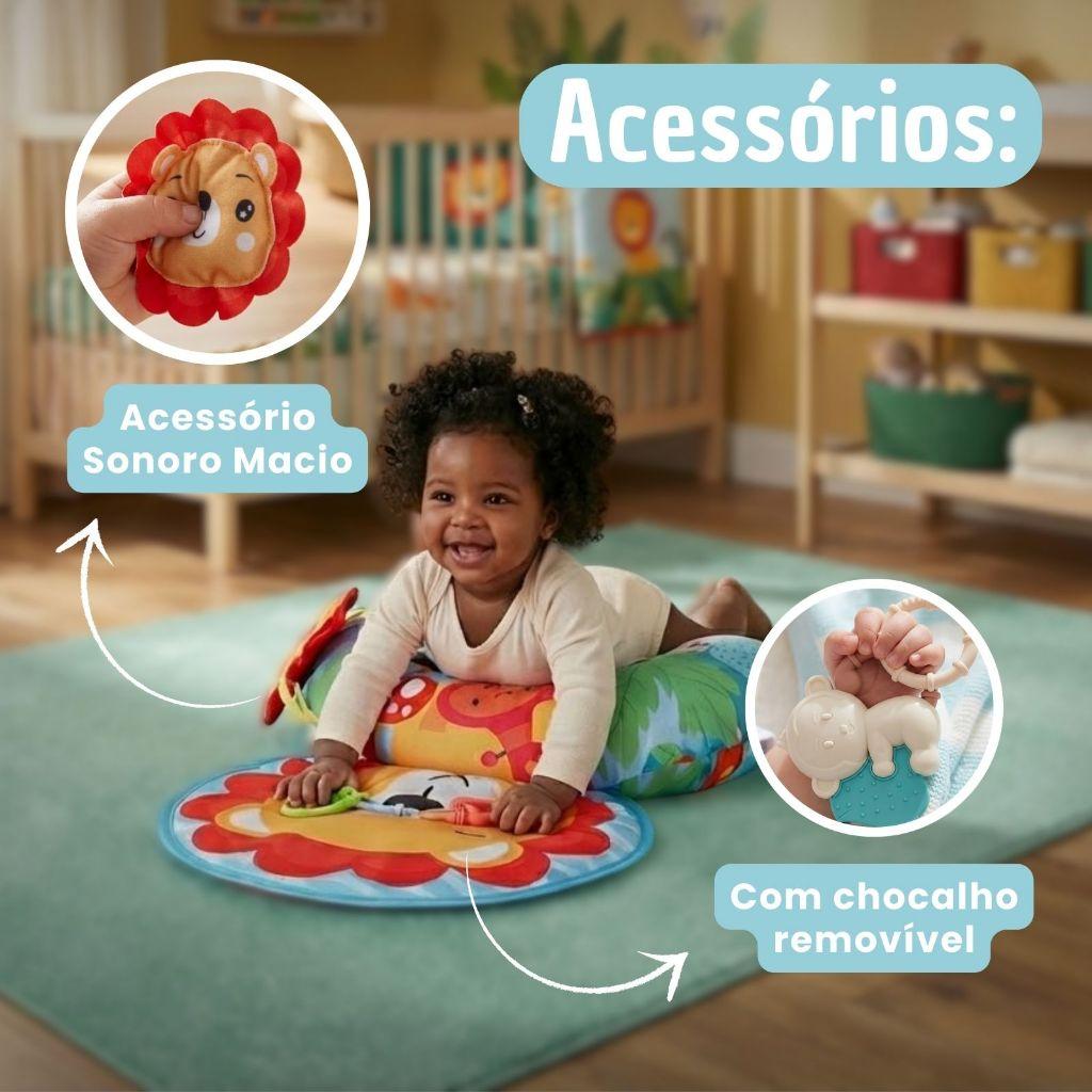 Almofada Interativa Com Acessórios Conforto Bebê Chocalho Infantil Brinquedo Com Som