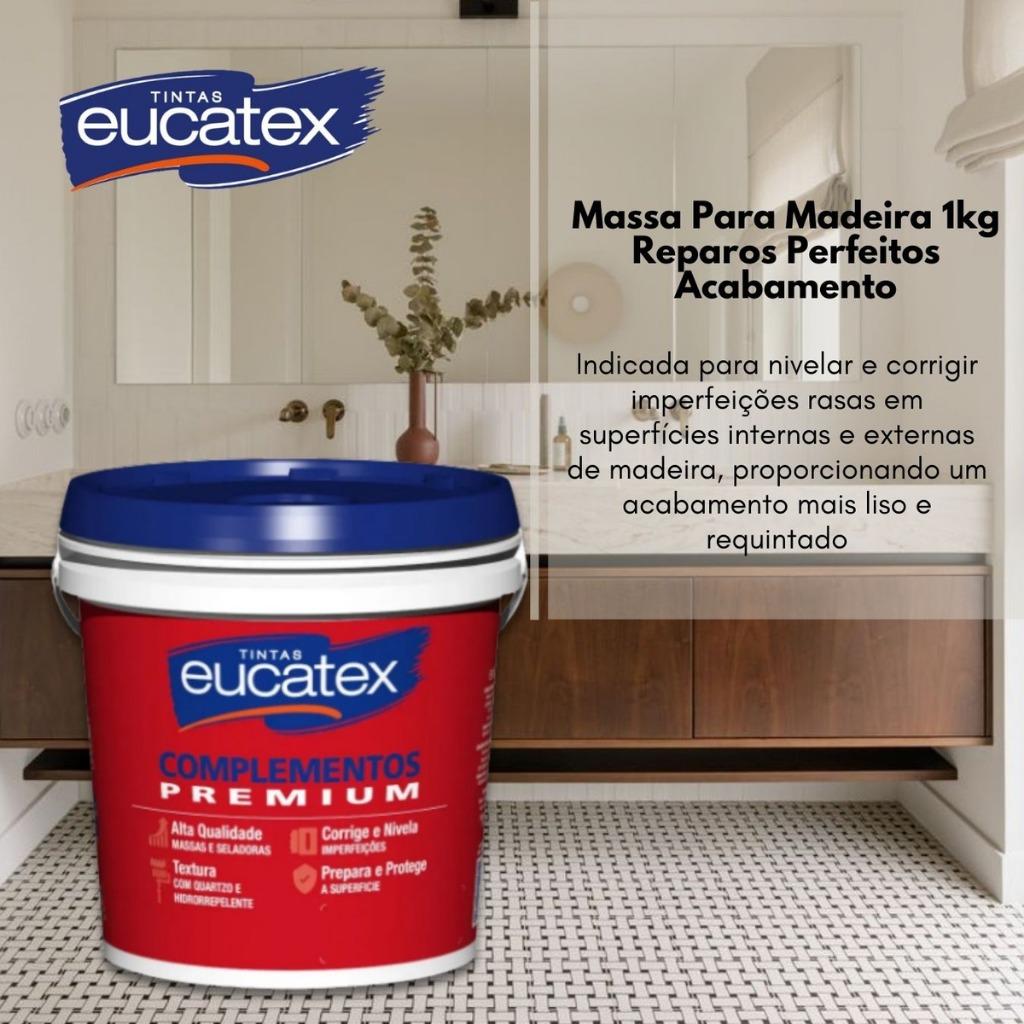 Massa Para Madeira 1kg Eucatex Reparos Perfeitos Acabamento