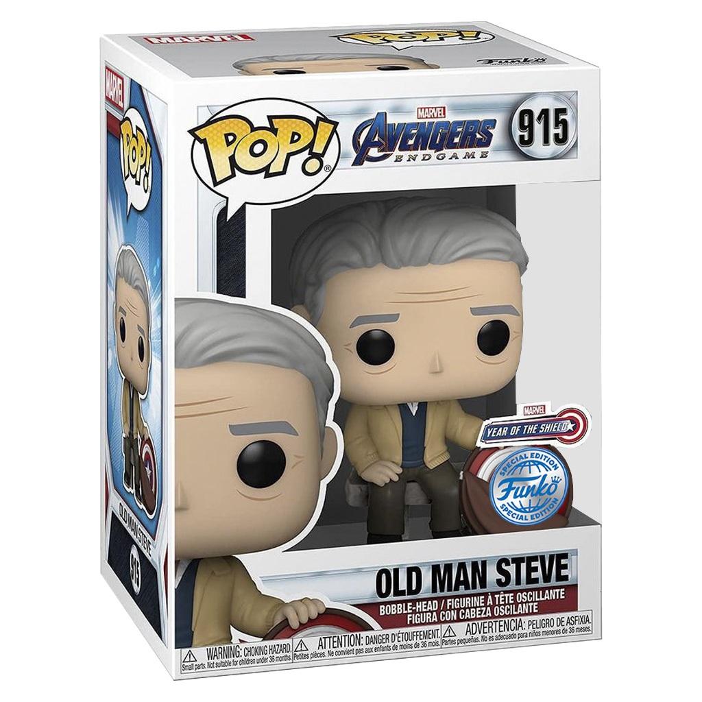 Funko Pop Marvel Avengers Endgame Old Man Steve Ex 915 Novo Original