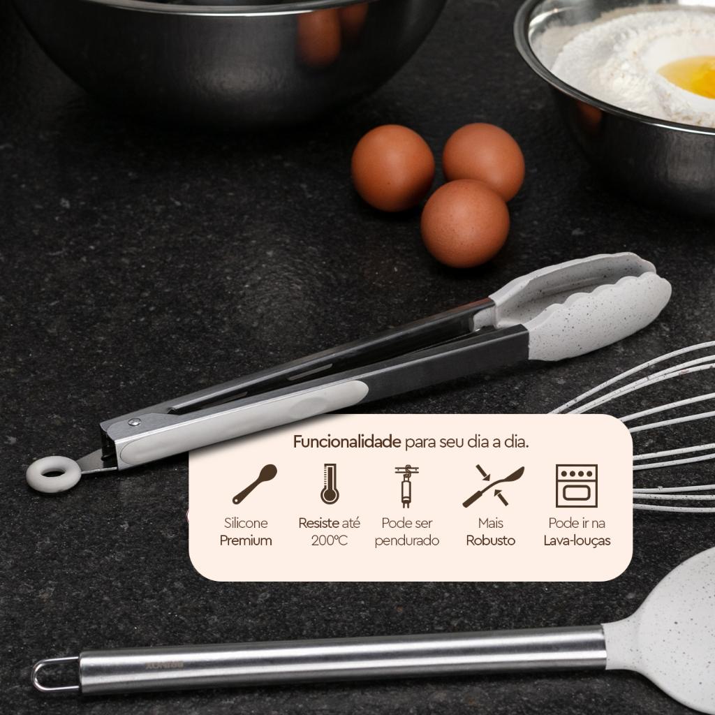 Pegador Universal Brinox Flex 34 Cm Inox Com Silicone Vanilla