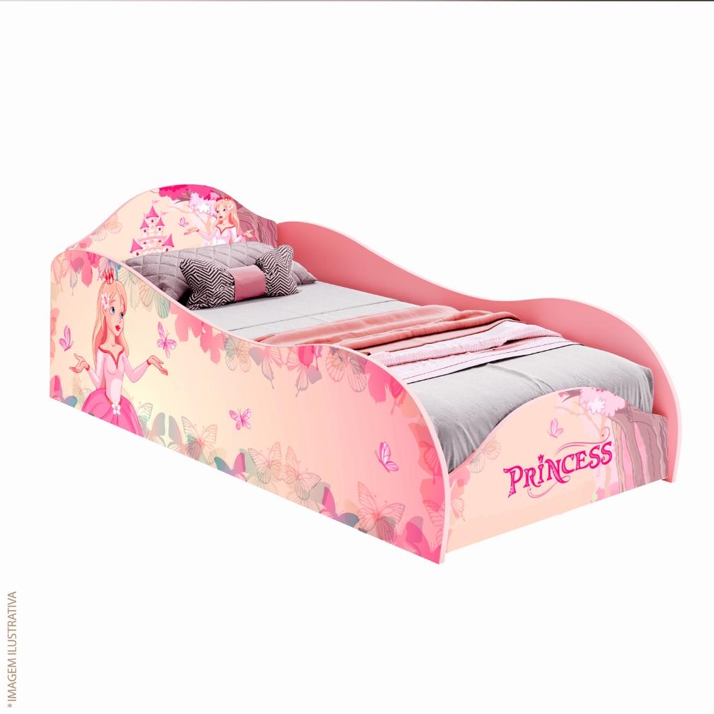 Cama Infantil Princesa Rosa Em Mdf Juvenil Feminina Montessoriana Para Quarto De Menina Delicada