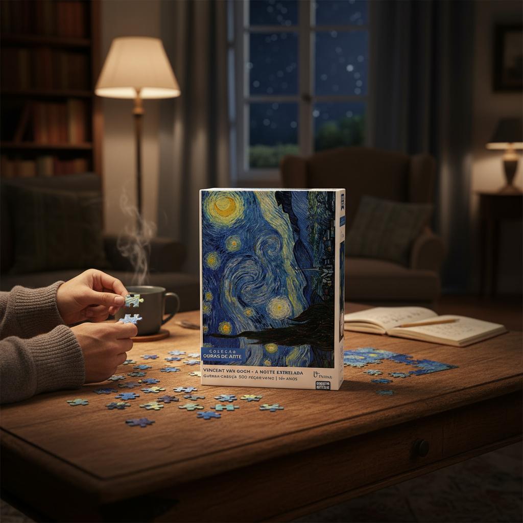 Quebra Cabeça Noite Estrelada Van Gogh 500 Peças Toyster