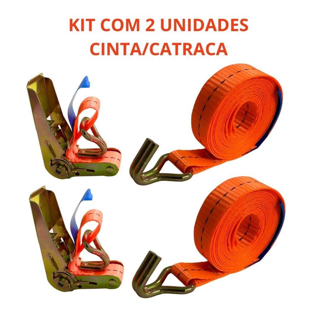 Kit 2 Cinta Catraca Amarração 800kg Carretinha Cinta Moto Cinta Jetski Cinta Catraca 3 Metros