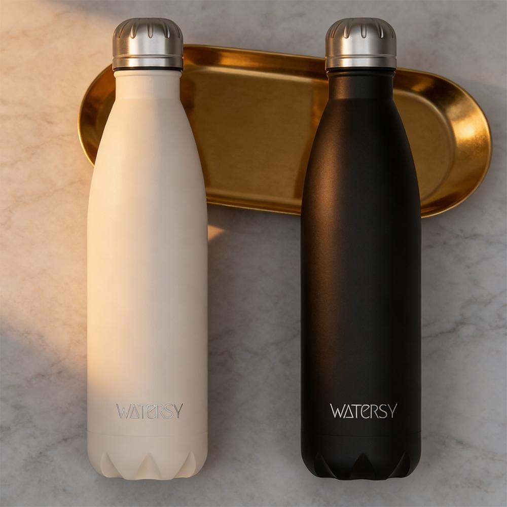 Watersy Kit 2 Garrafa Termica 500ml Garrafa Espacial Quente Frio Com Isolamento Termico De Grande