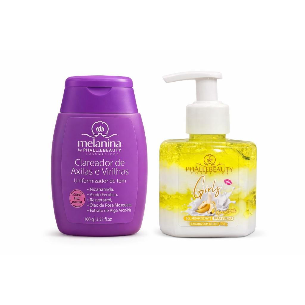 Kit Clareador De Axilas E Virilhas + Gel Aromatizante De Virilhas Phallebeauty
