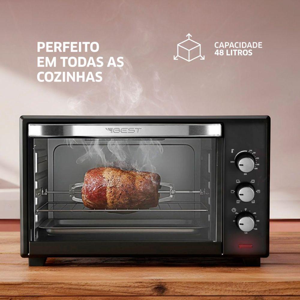 Forno Eletrico Best 48 Litros PLUS Preto/branco 127V 1600w