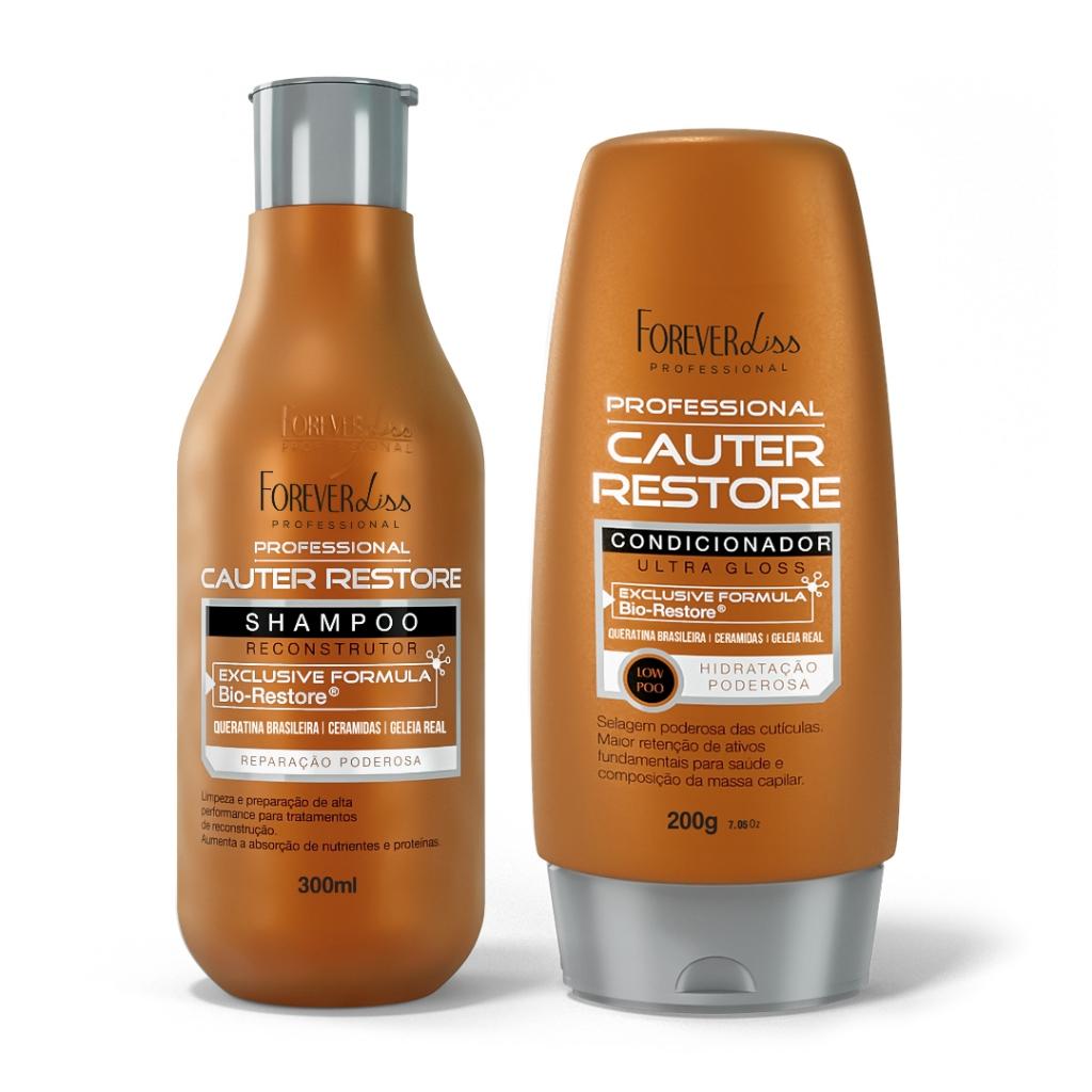 Kit Shampoo E Condicionador Cauterização Forever Liss