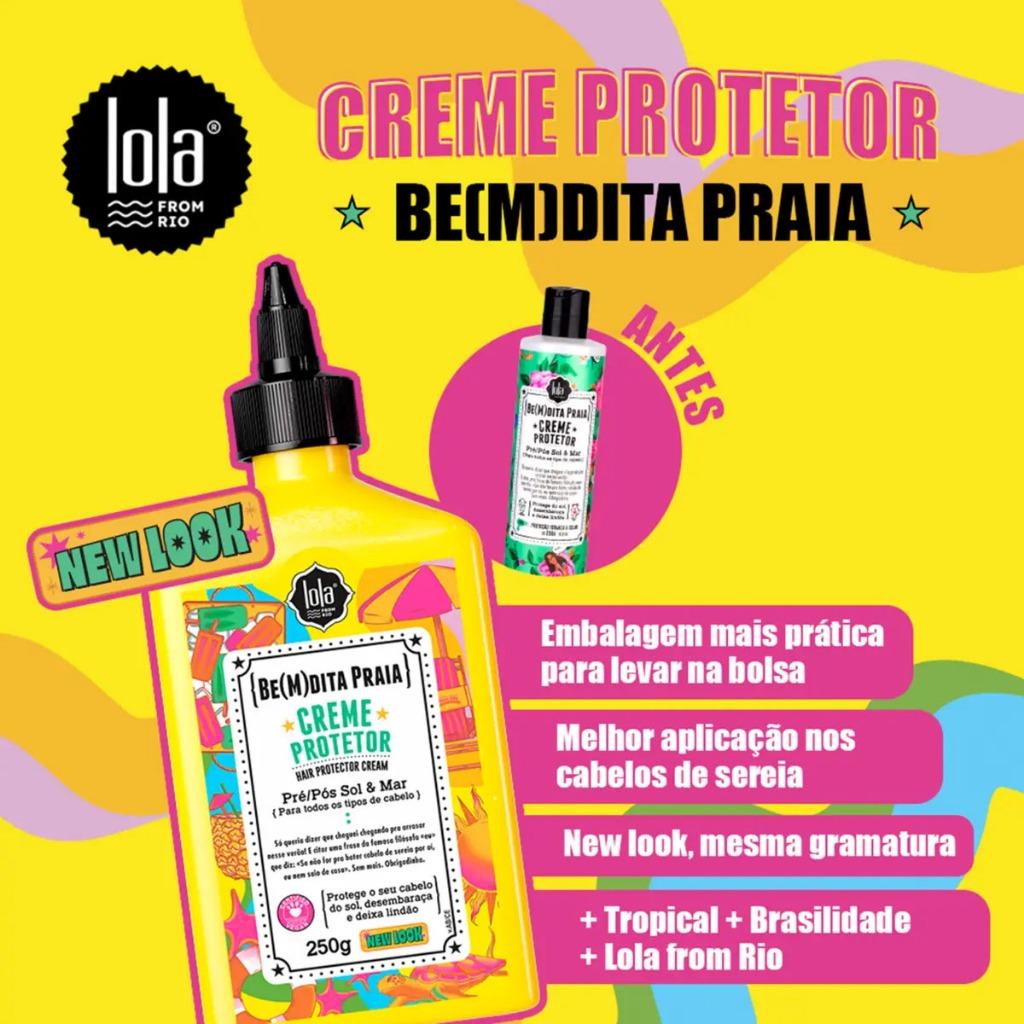 Creme Protetor Pré E Pós Sol Lola Cosmetics Bemdita Gree Praia 250g