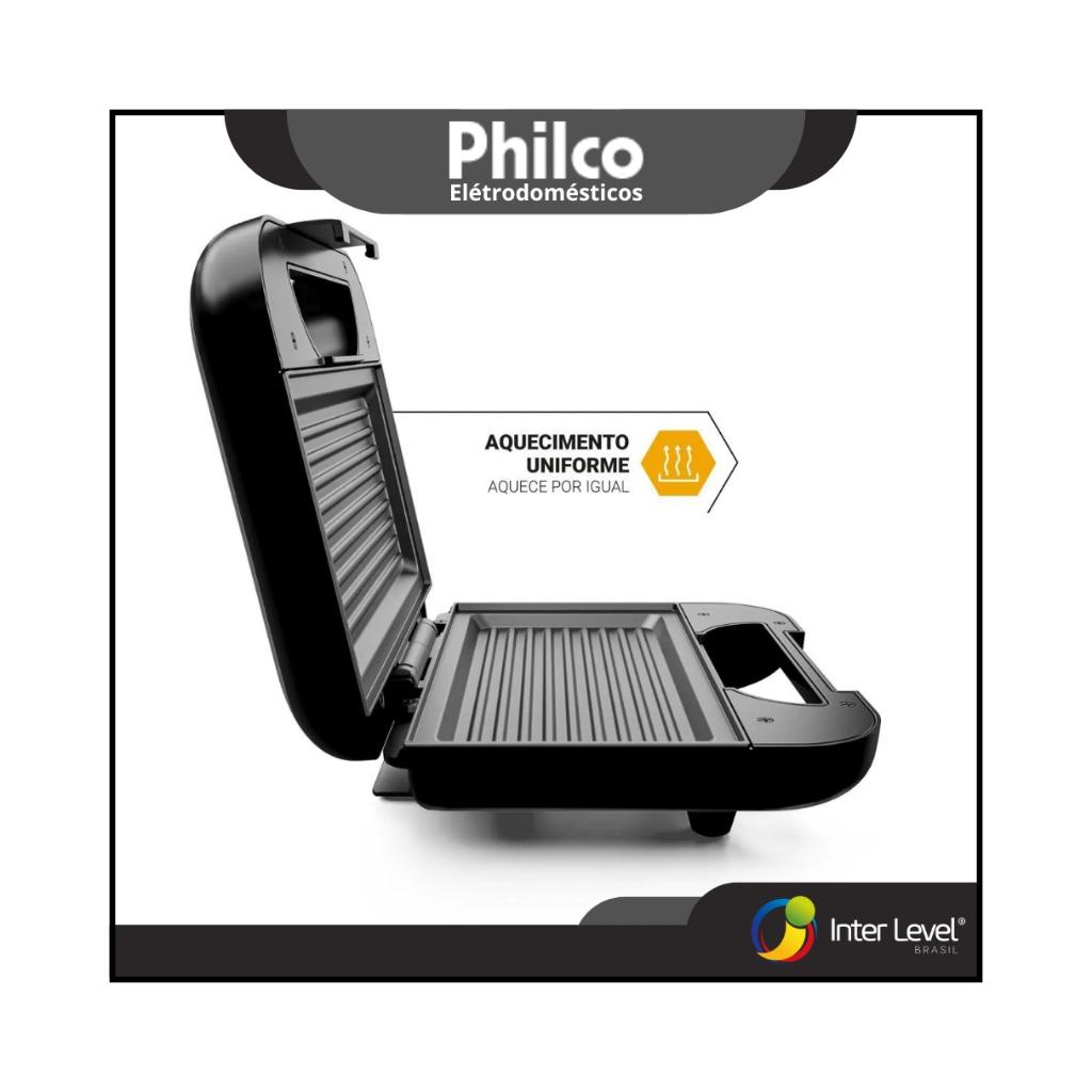 Sanduicheira Grill 2 Em 1 Pgr27a 750w Inox Philco