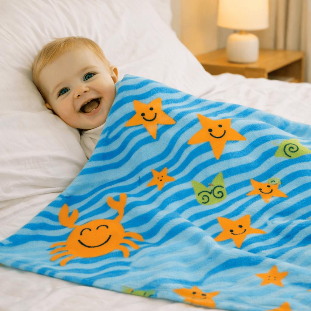 Cobertor Manta De Bebê Rosa E Azul Quentinha Soft Microfibra Coberta Unissex Macia Cama