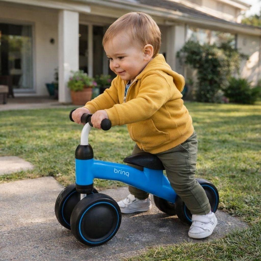Bicicleta De Equilíbrio Andador 4 Rodas Brinq Kids Retro Sem Pedal